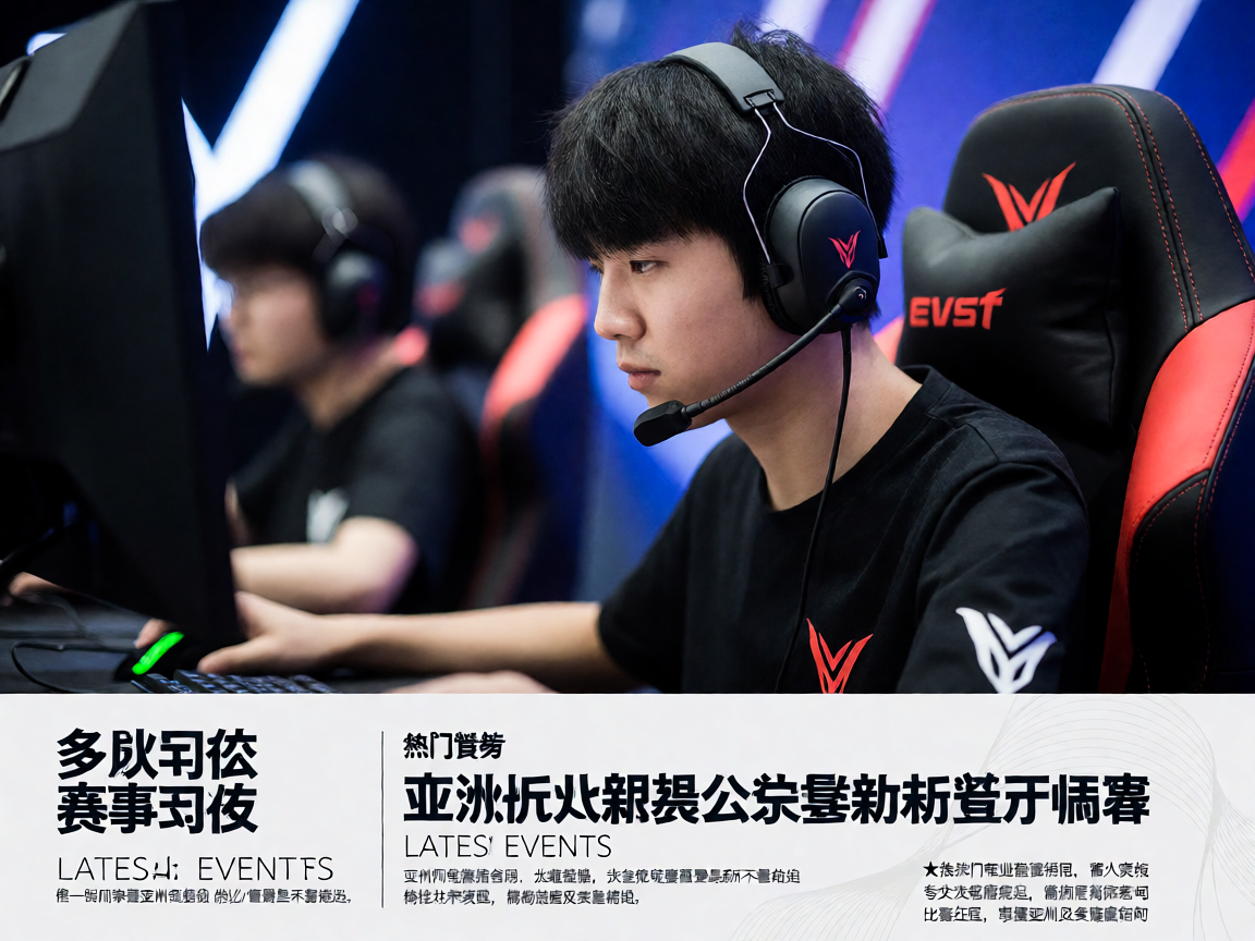 电竞选手在比赛现场专注操作